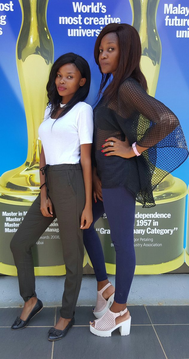 Limkokwing_BW's tweet photo. #Spotted on campus earlier today, these two #returning students could not hide their #excitement to be back in #Limkokwing and continue the #journey towards getting to the #finishline and getting their #degrees. #Back2Skul #BeTheBest #BeAProudLimkokwingGraduate https://t.co/hcZnIMChYZ