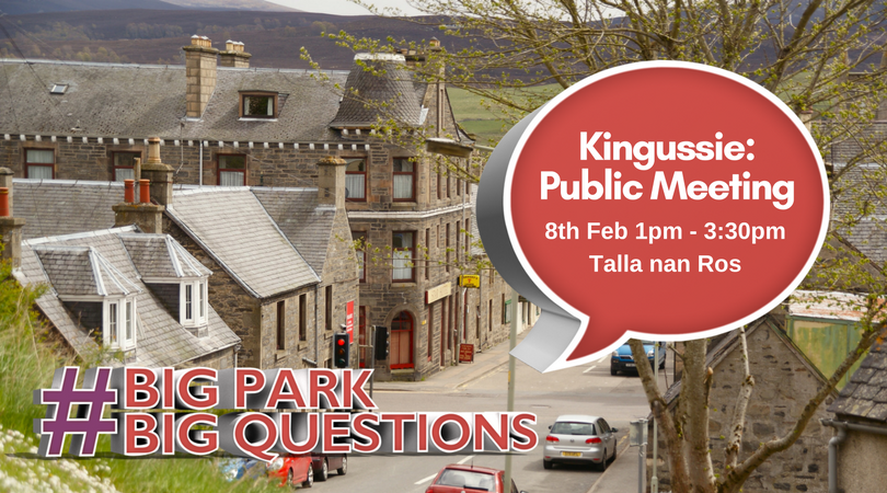 cairngormsnews's tweet photo. Join us in #Kingussie on Thursday 8 Feb for the last #BigParkBigQuestions meeting. Drop-in from 1pm and join the round table discussion from 2.30pm at #TallnaRos Ask us all your #MainIssuesReport questions before you make your #consultation submission https://t.co/7bEvfE4ZIt
