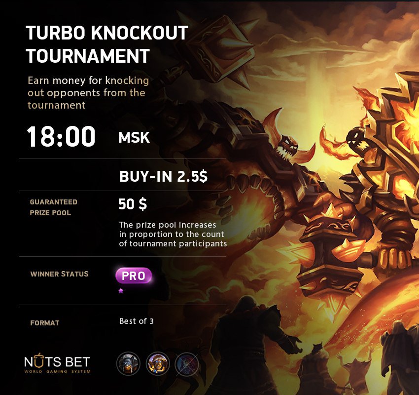 nutsbet 50 turbo knockout tournament bo3 hearthstone calendar hearthstone tournament format