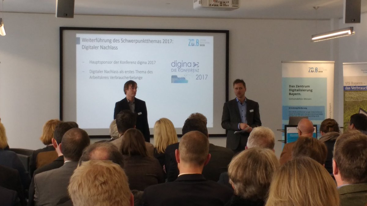 digital_danach's tweet photo. #digina17 wird auf der ersten Netzwerkkonferenz des @ZDBayern angesprochen. #sensibilisierung #digitalerNachlass https://t.co/mEpK2wCr6f