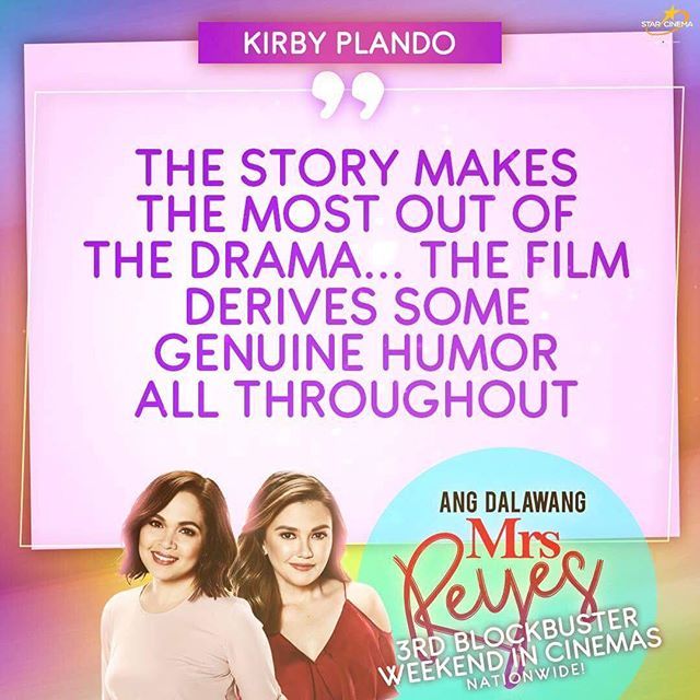 StarCinema's tweet photo. Ang pinakabonggang comedy-drama ng 2018! #AngDalawangMrsReyes #ADMR3rdBlockbusterWeek https://t.co/Eq8SRUrrot