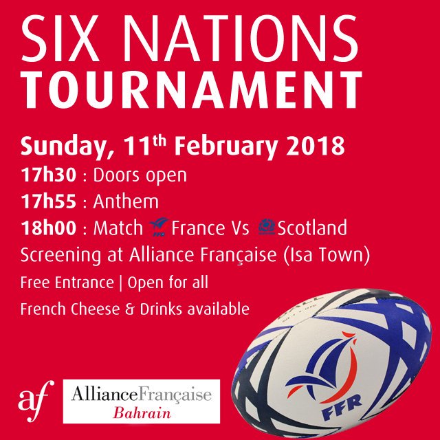 Join us at the Alliance Française to enjoy the next match.. Bring your family along!