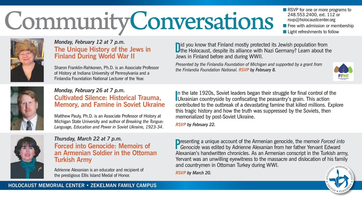 Join the Conversation! Reserve your spot today, call 248.553.2400, ext. 112.