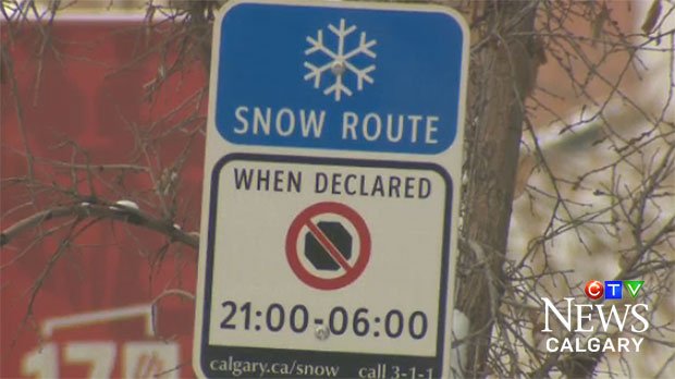 CTVCalgary's tweet photo. City issues snow route parking ban - Parking restrictions will be in place on designated routes starting at 9:00 a.m. Monday, more here... https://t.co/w8EJgTRvyh #yyc #snowroute https://t.co/DJFA2eRpL4