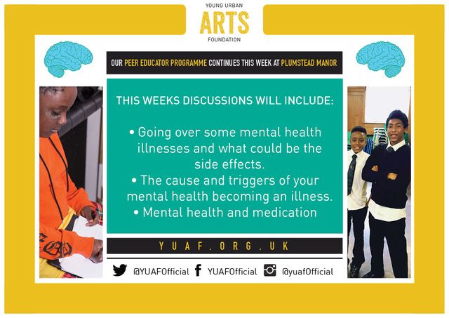 YUAFOfficial's tweet photo. #knowledgeispower #peereducator #plumstead #training #workshops #community #healthpromotion #mentalhealth #mentalhealthawareness #youthwork #younglondon #urbanart #newyearsprojects https://t.co/n6pWXjCTON