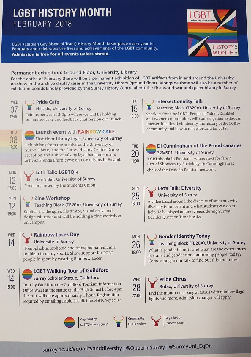 SEER_Research's tweet photo. Here's how we mark #LGBTHistoryMonth @UniOfSurrey https://t.co/lsU3EOOtx0