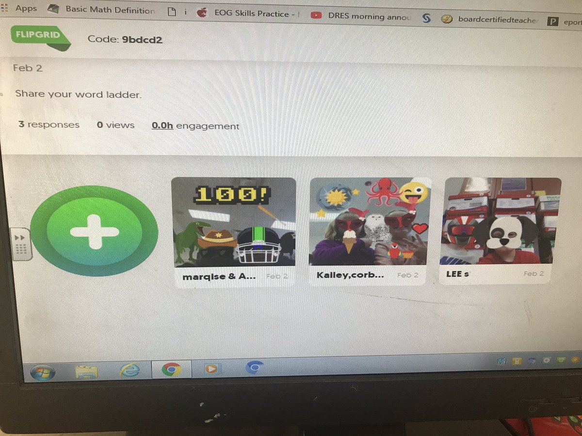 Making word ladders on flipgrid #DRESpride