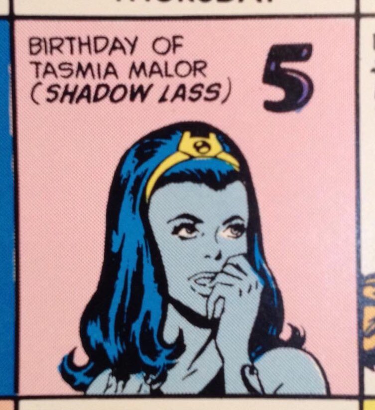 ChuckBrouilette's tweet photo. #HappyBirthday #ShadowLass #TasmiaMalor #TalokVIII #ShadowChampion who made her duel dark #LegionOfSuperHeroes debuts @ each end of 1967 • 1st as a #ShadowWoman memorial in #The1stAdultLegionStory &amp; then as a new Legionnaire + move over @TheCWSupergirl cuz she married #MonEl 1st https://t.co/yVrXiVDcpT