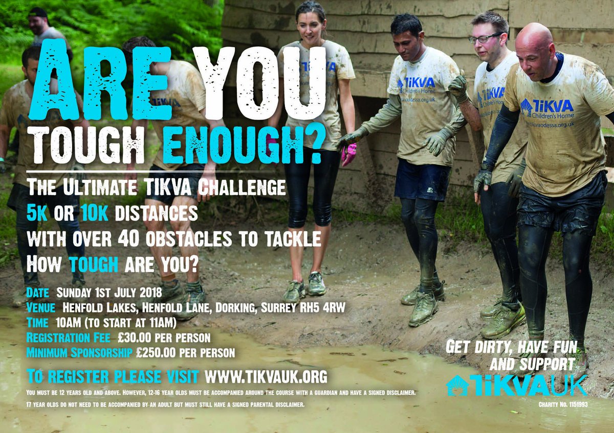 TikvaOdessaUK's tweet photo. Registrations are now open for our Tikva Challenge 2018. Head over to our website to sign up: https://t.co/eVA7zY5fP0 #fundraise #charity #challenge #areyoutoughenough https://t.co/ZgJkjffO9x