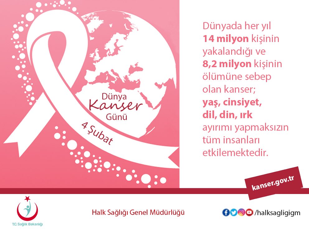 halksagligigm's tweet photo. Erken teşhis, tedavinin başarılı olabilmesi için ilk ve en önemli adımdır. #DünyaKanserGünü https://t.co/cPfb7PIdlb