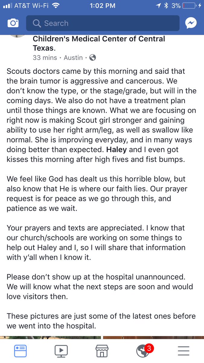 Please pray hard y’all. Lili’s still struggling to walk and is in a lot of pain.  Scout’s tumor was aggressive and cancerous. They removed most of it but will still have more to worry about. Both girls have a long road ahead. #prayforlili #prayforscout