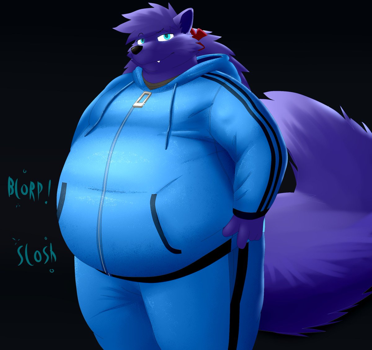 Commission for @PuffWuffWingu of him pulling off the classic blueberry look...