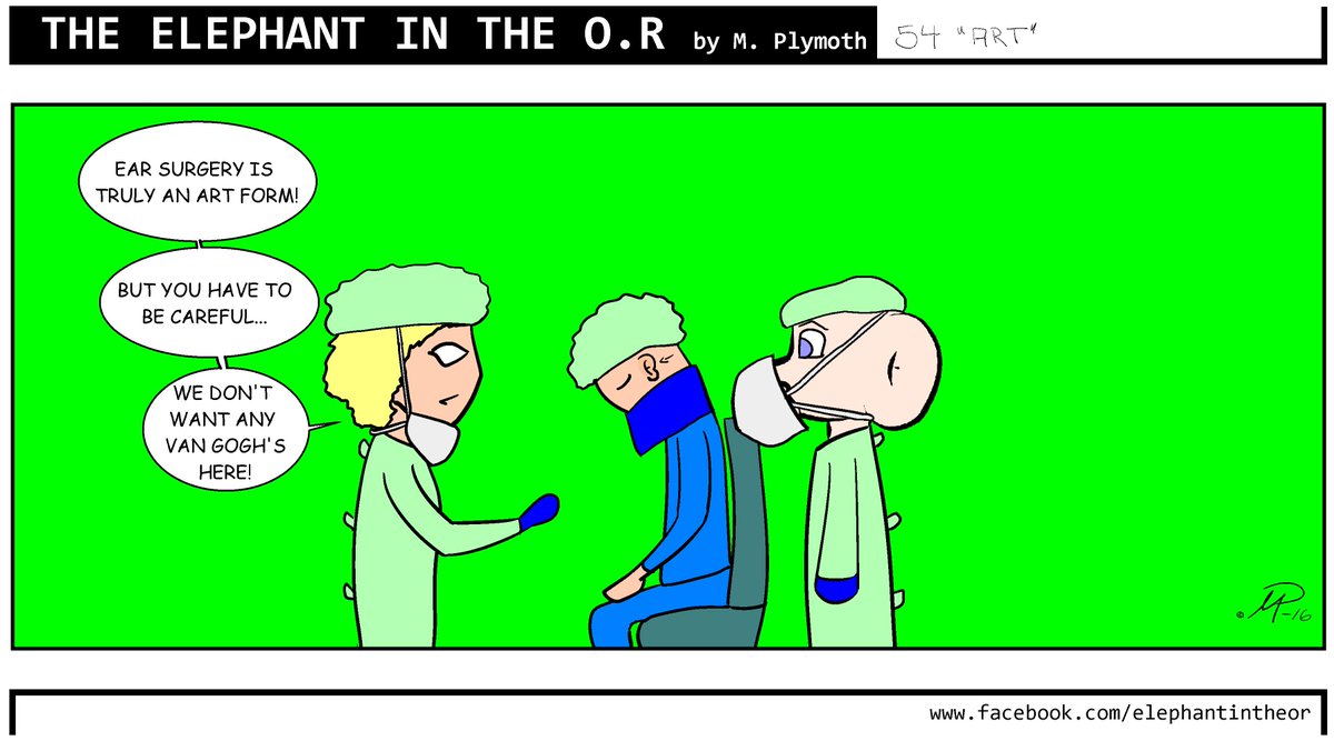 Elephant_In_OR's tweet photo. #surgery is an #art ! Some may have seen this one before but now it is in it's canonical order :) More #webcomics later this week! See ya! #medecine #medstudent #comics #medicalhumour https://t.co/qs0k11LyIU