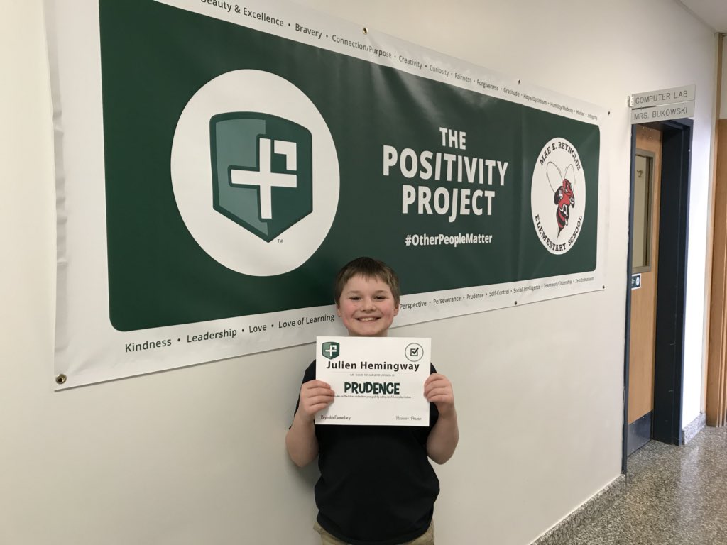 Ms_NThompson's tweet photo. Deserving award winner who demonstrated #prudence today without even knowing he had already won the award last Friday! @PosProject @ReynoldsBville @BCSDBEES #OtherPeopleMatter #goals #pride #SayCheese https://t.co/Smmsuo4N0b
