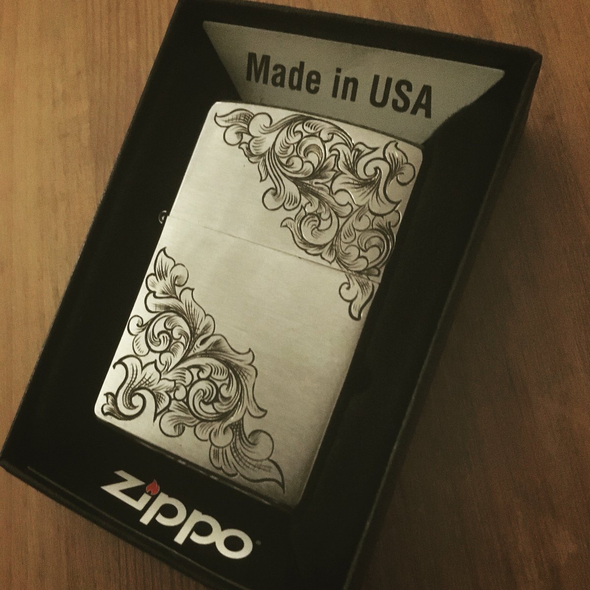 JJBwatson's tweet photo. Zippo lighter finished and ready to go #zippo #handengraved #bespoke https://t.co/qk06IpBGQj