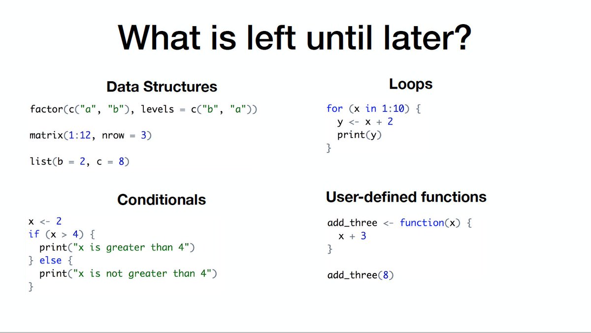 drob's tweet photo. Slides for my #rstudioconf talk, "Teach the tidyverse to beginners", are available here! https://t.co/7fMpJJOE4n #rstats #tidyverse https://t.co/3zYck4XJNW