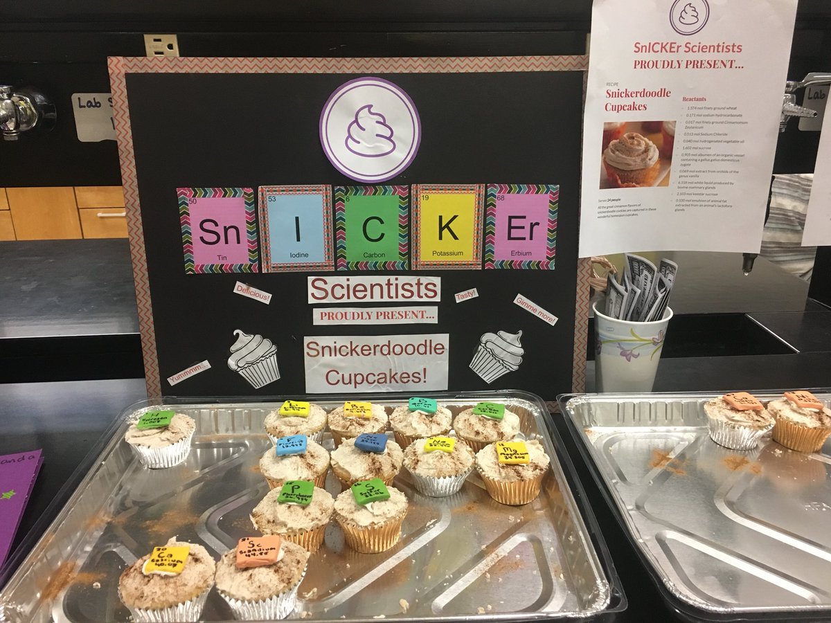 NatalieJMGarcia's tweet image. Honors Chemistry Bake Sale- convert a recipe into chemistry formulas! Creativity, Rigor and Relevance! So impressed! @mlnansen