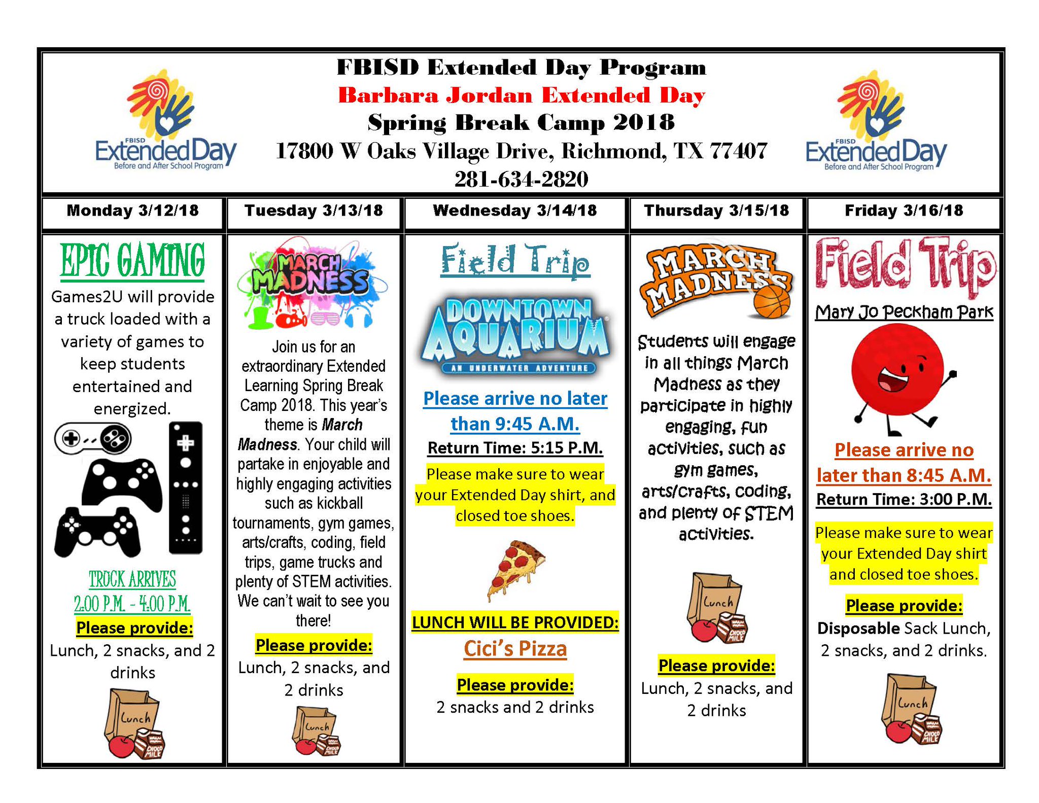 FBISD Extended Learning on Twitter "Spring Break registration is now