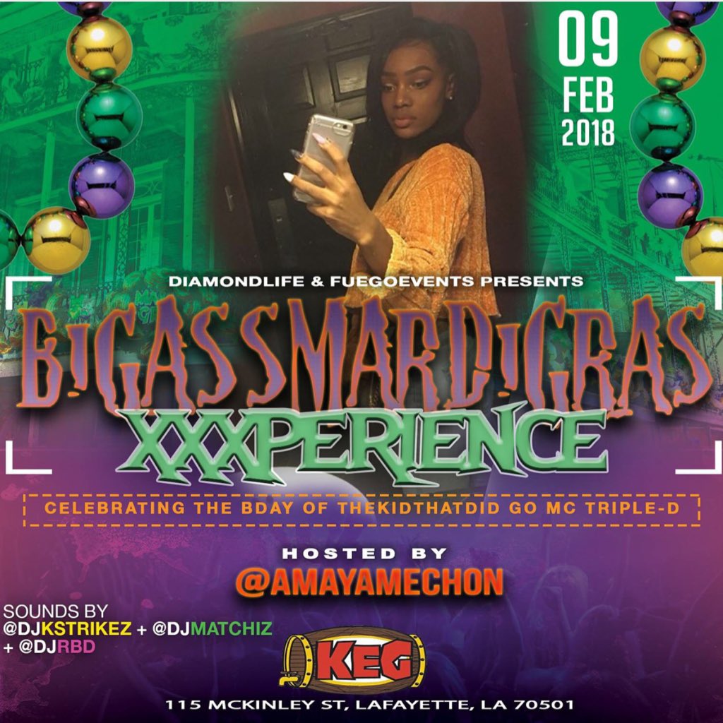 DrESoHiGh's tweet photo. #BAMGXXXPERIENCE Friday ‼️ Lafayette, LA 📍@ The Keg 🌃 100+ Bdays + Hosts 🌊 #DiamondLife💎 x #FuegoEvents🔥 Early Arrival STRONGLY Suggested! https://t.co/D1CXQ3X93A