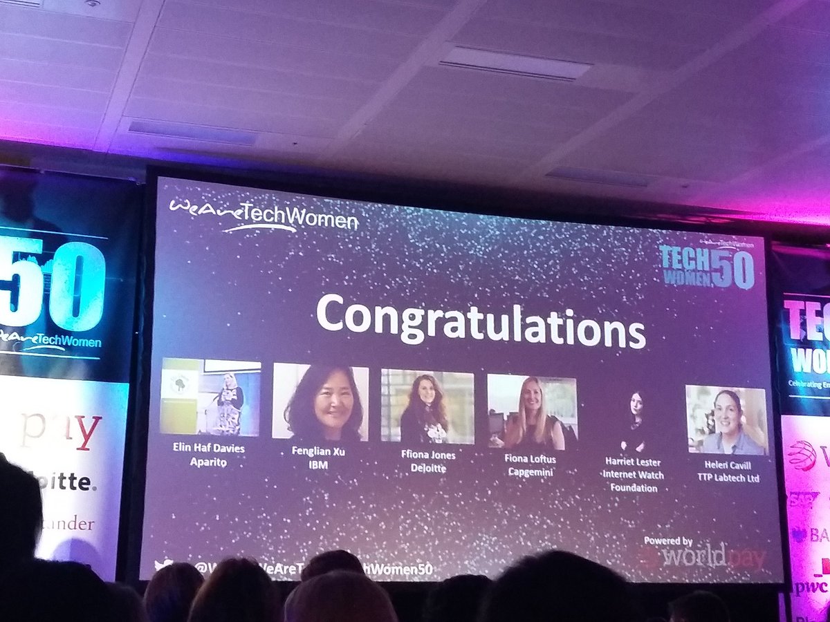 LovelyBimalraj's tweet photo. Congratulations  Fiona @Capgemini        for winning the award @WATC_WeAreTech #TechWomen50 https://t.co/O8cbYp4aAp