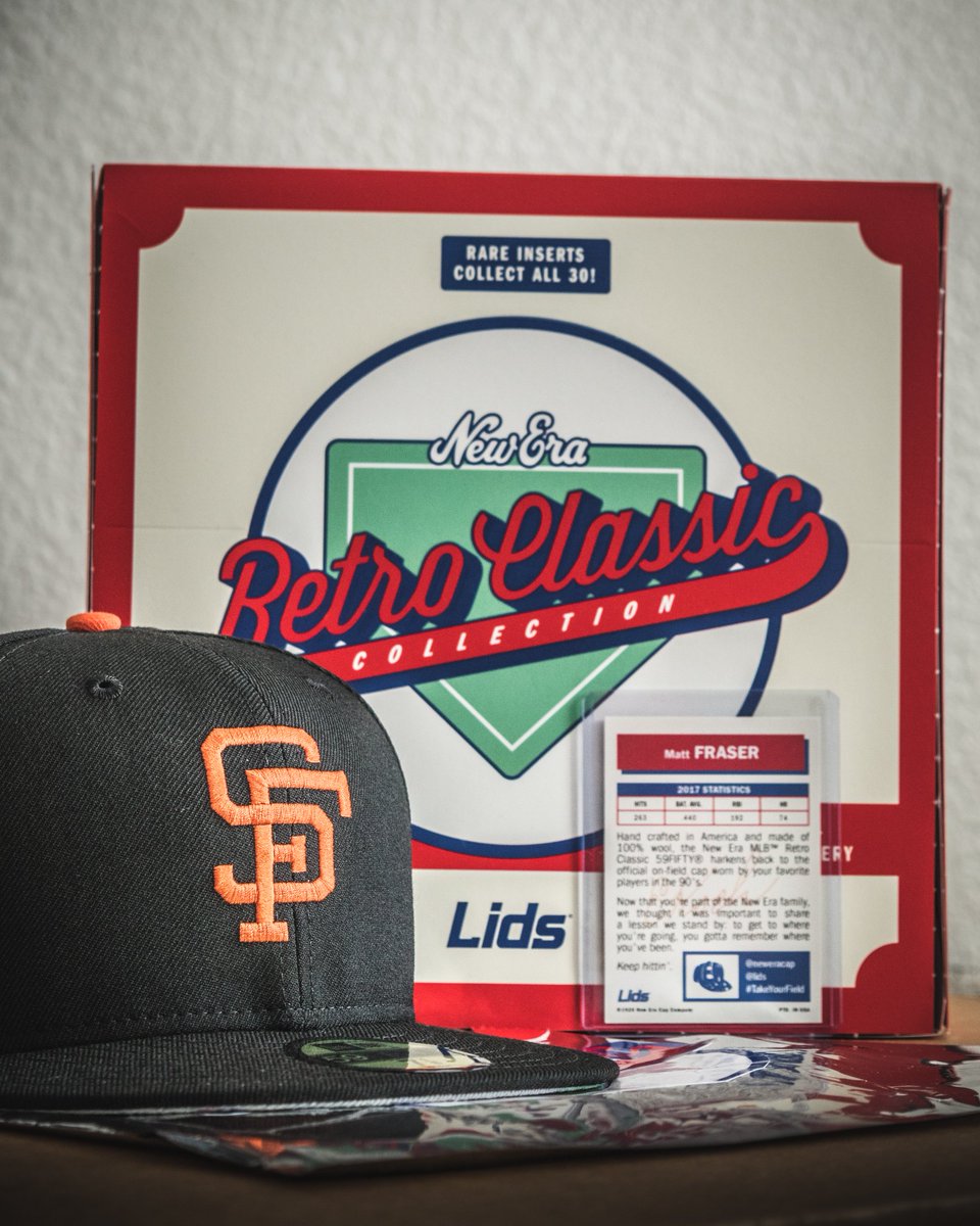 mattfraser_9's tweet photo. .@NewEraCap is #BringingBackTheClassics with the @MLB Retro Classic 59FIFTY, exclusively at @lids.
100% Wool ✔
Flat Embroidery ✔
Vintage Tagging ✔
Crafted in the USA ✔
THANK YOU for my personalized gift!
#SFGiants | #TakeYourField https://t.co/UenYo2aMfE