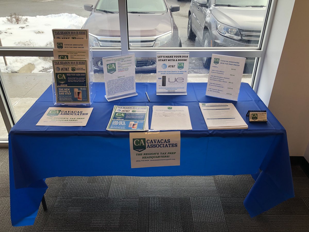 Tax season setup with our small business partner Cavacas associates. <a href="/SDelk04/">Stephen Delk</a> <a href="/CarolWalsh01/">Carol Walsh</a> <a href="/JannaDucich/">JannaDucich</a> @CA_TaxPrep