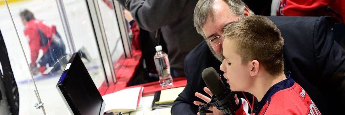 Hey folks, give my friend <a href="/VoiceofPride/">Brendan Friedrich</a> a follow! He is the arena voice of <a href="/HHSPrideSports/">HHSAthletics</a>, and as he says, he is “the future of broadcasting, and blindness doesn’t stop him!” BELIEVE IT!