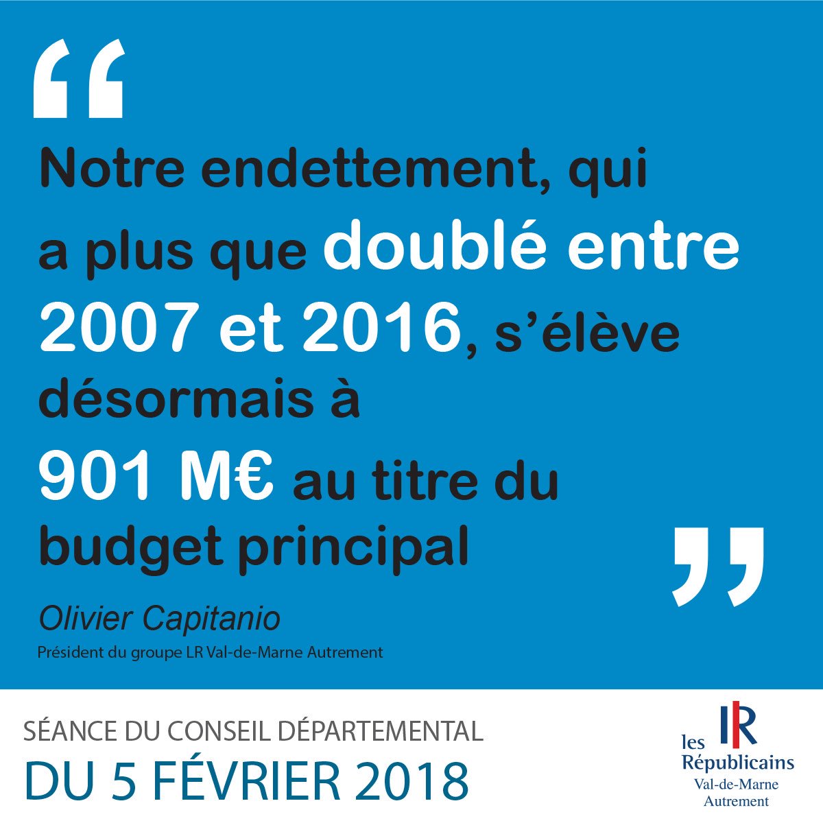 LRLI_94's tweet photo. Nous n'avons cessé depuis des années de dénoncer votre choix consistant à recourir massivement à l'emprunt ! #DirectCD94 https://t.co/9MLBE5TTUx