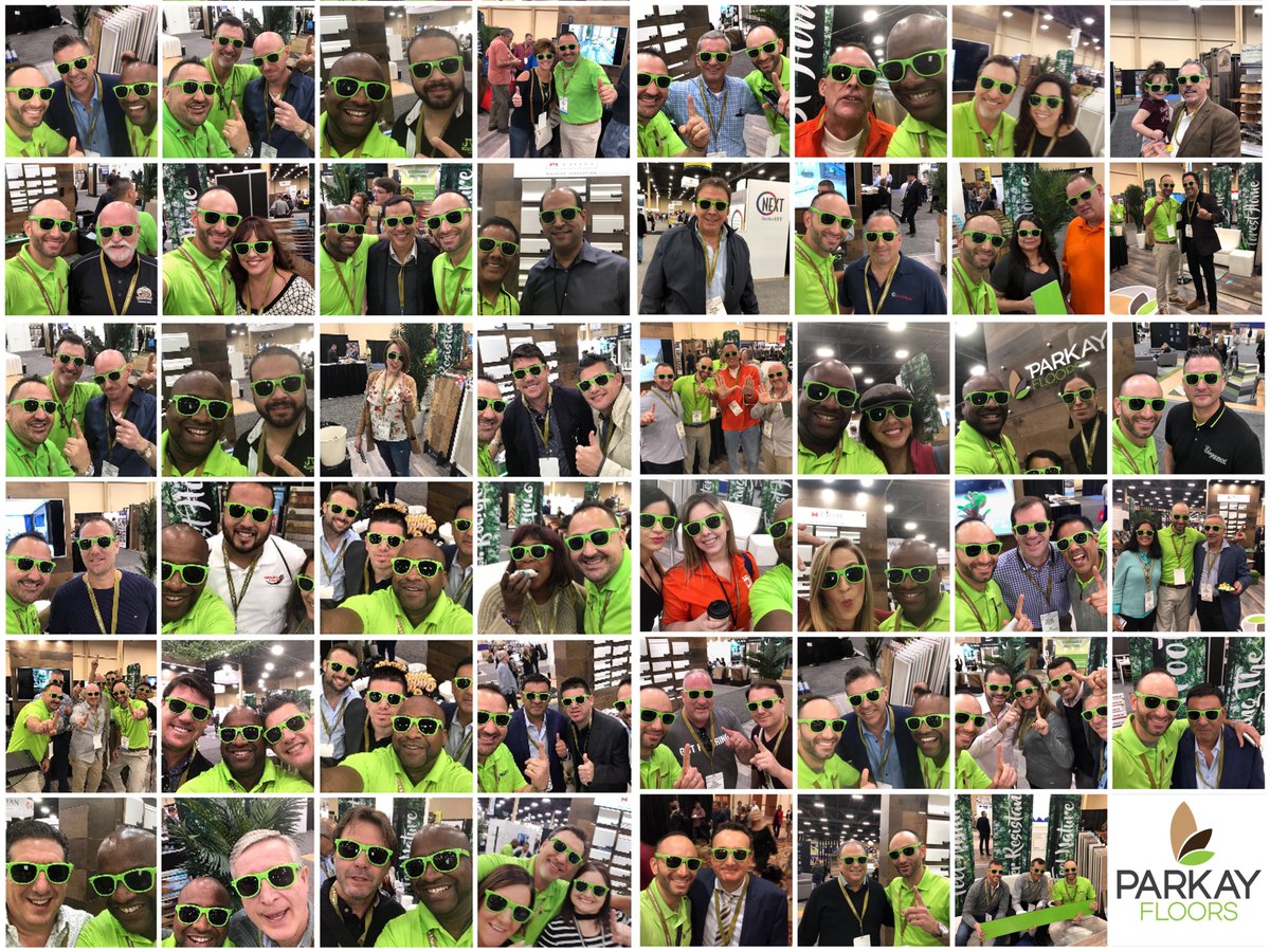 Another successful Show for Parkay Floors at Surfaces 2018 <a href="/TISEevents/">TISE Events</a> Thanks to all the customers and new friends we made, for their support and for wearing the “PARKAY #1” glasses!!! #parkayfloors #wearefloorida #waterresistantflooring