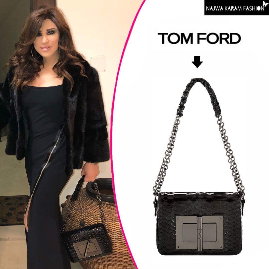 TOM FORD black Medium Python Natalia Shoulder Bag