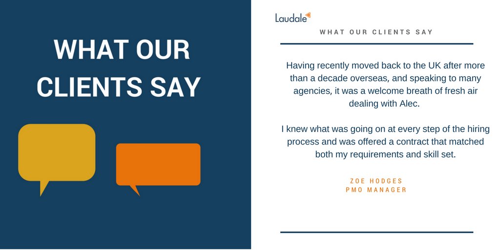 LaudaleHQ's tweet photo. We exist to make our clients' lives easier but don't just take our word for it. Here's what they say about us... #clientsfirst #LaudaleApproach https://t.co/ivZjc3CuJe