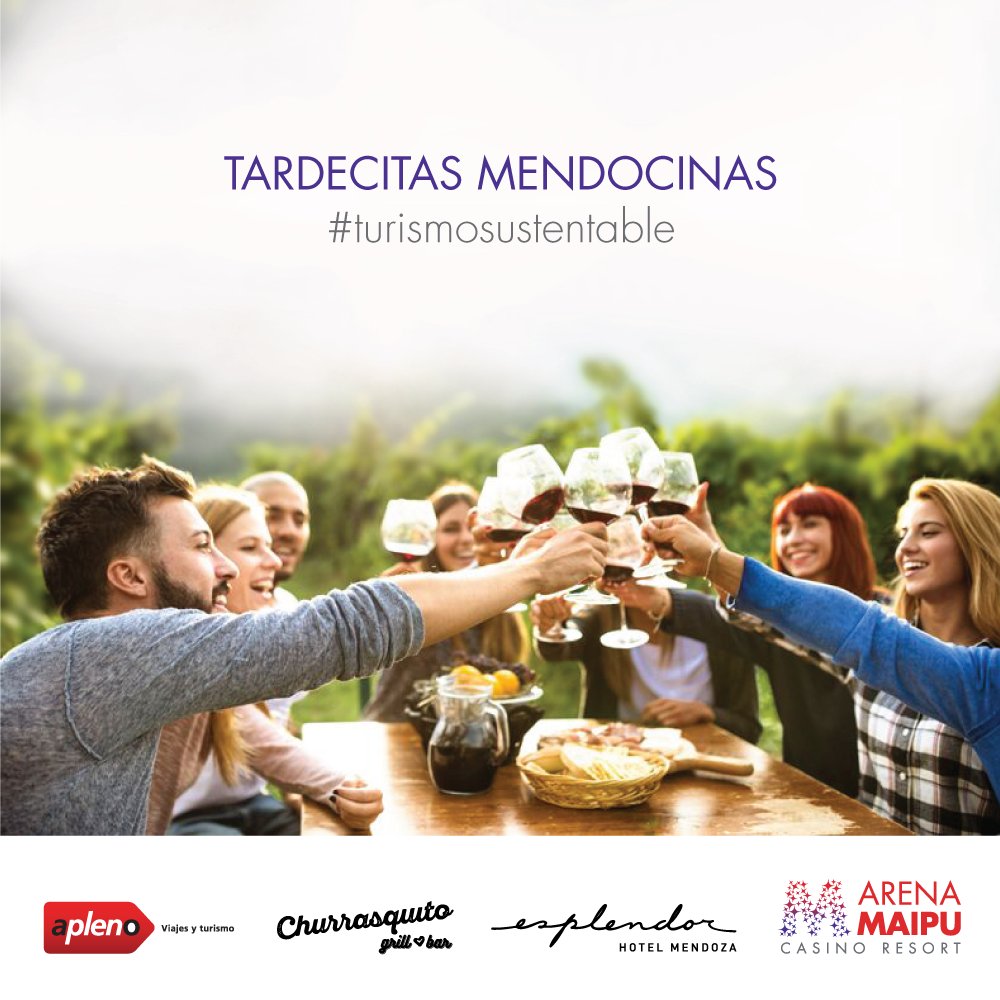 ArenaMaipu's tweet photo. ¡Hoy Tardecitas Mendocinas! 
Venite a partir de las 20hs a disfrutar del Ciclo de Degustación de productos elaborados en nuestra tierra👍 ¡Te esperamos! #TurismoSustentable. https://t.co/LvUOho7YA5