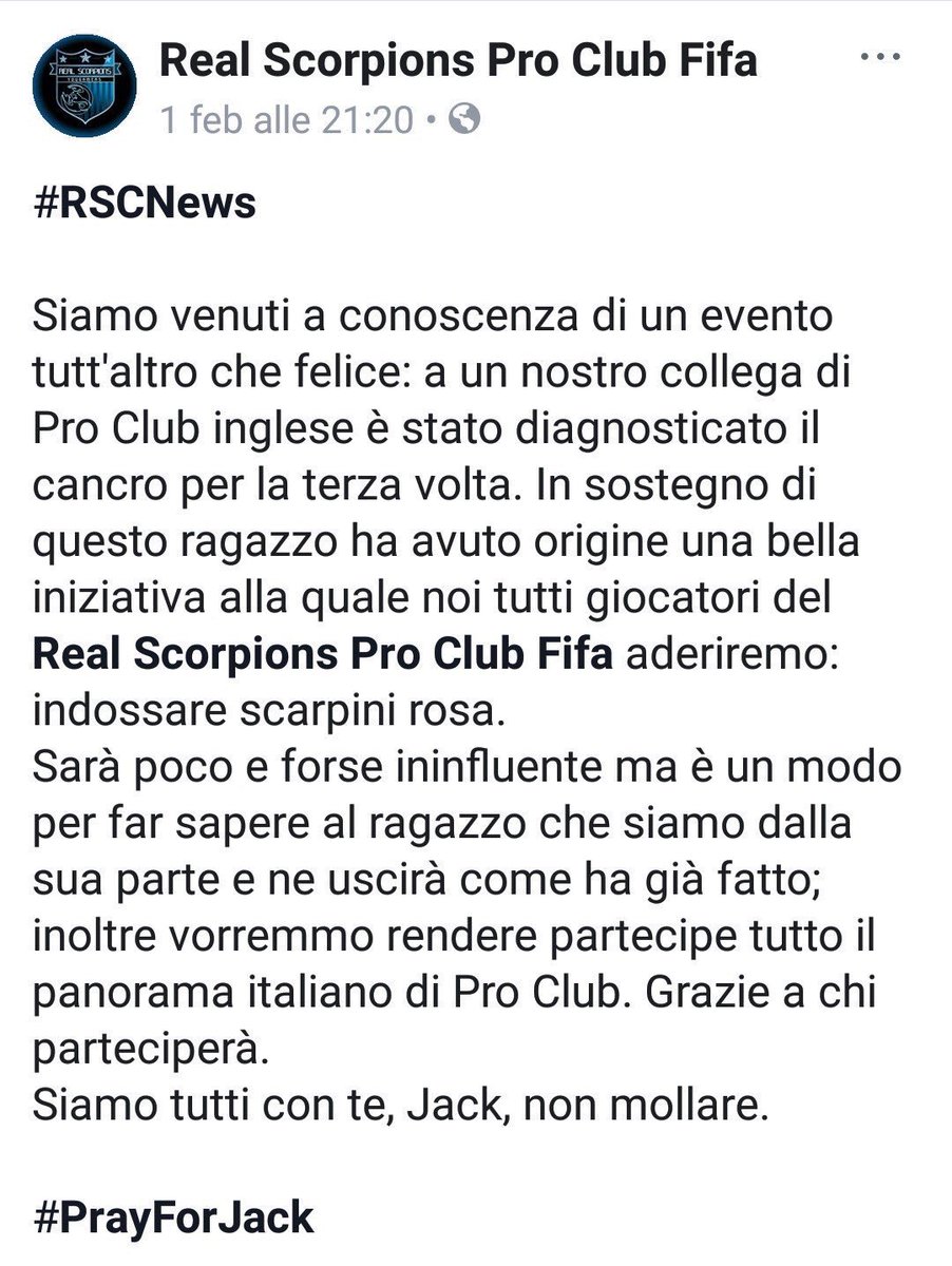 AIPC_ITALIA's tweet image. Iniziativa più che valida....💪 Jack!  il Pro Club Italiano è con te!
#PrayForJack
