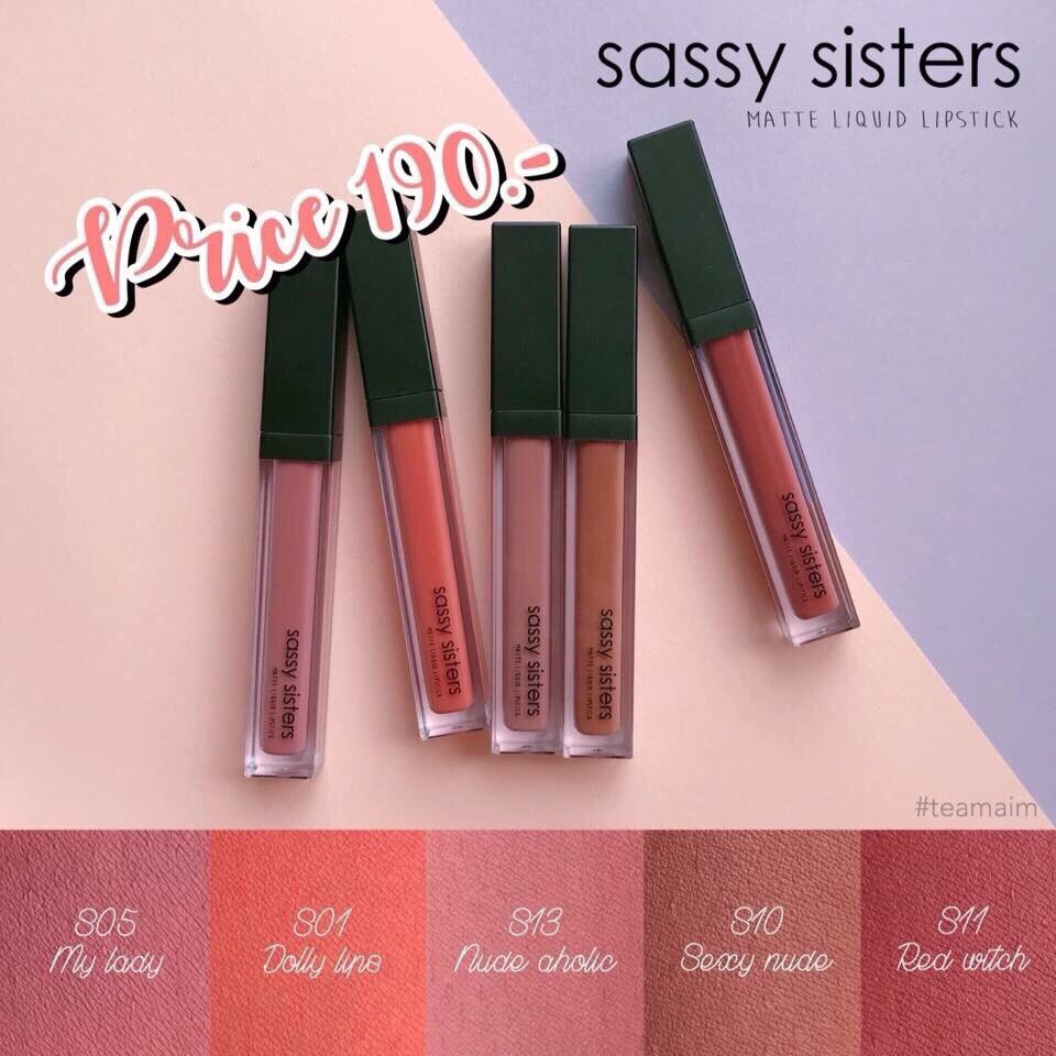 preawiiprom's tweet photo. ลิปเนื้อแมท sassy sisters 
มีให้เลือก 15 เฉดสี 💄👄
สั่งซื้อ line https://t.co/qLSjxIWRCs https://t.co/LYX9BB978Z