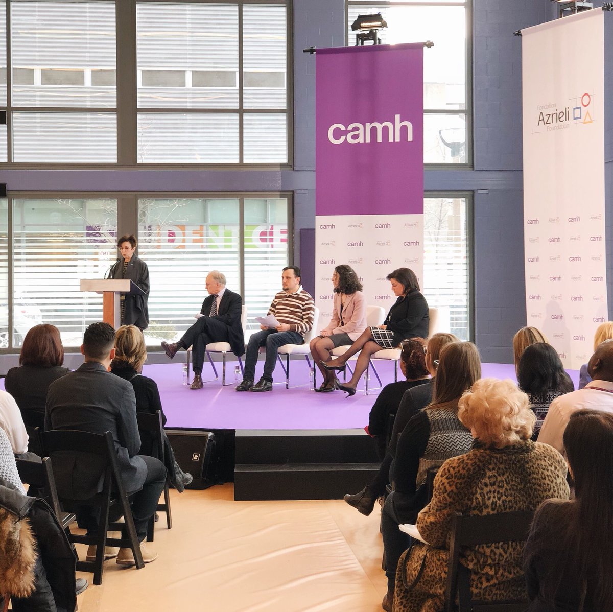 azrielifdn's tweet photo. Dr. @CatherineZahn announces $10.4-million gift from @azrielifdn for Canada’s first centre for Adult Neurodevelopmental Disabilities &amp; Mental Health with inaugural director announced as Dr. @yonalunsky   @naomi_azrieli #camh #AzrieliCentre #@HCARDD @CAMHnews https://t.co/OvnN4Phbpe