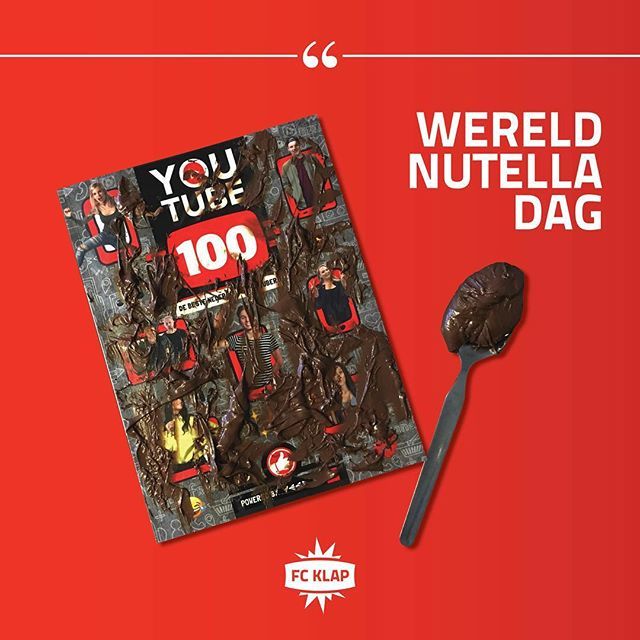 fcklap's tweet photo. Dit gebeurt er dus op Wereld Nutella Dag als je tijdens het maken van het YouTube 100- boek benieuwd bent hoe we het vorig jaar ook alweer deden. #fcklap #viezevingers #wereldnutelladag #youtube #youtube100 #nutella #chocola #red #mondayfunday https://t.co/qdYPflprP7