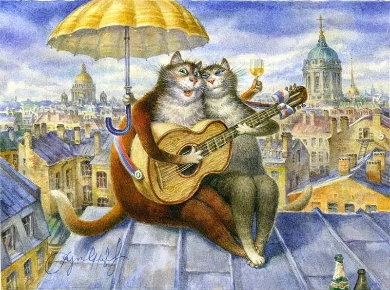 Открытки коты санкт-петербурга