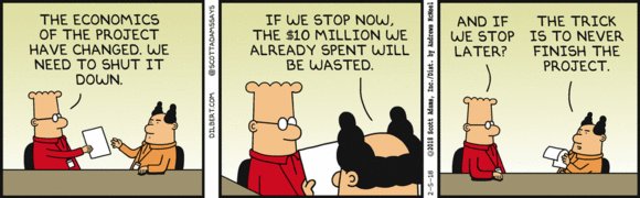 Dilbert explains the Austrian economics concept of malinvestment.