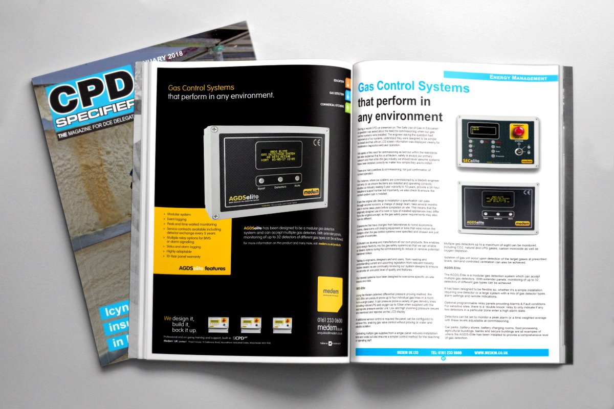 DCECPD's tweet photo. Gas control systems that perform in any environment from @MedemUkLtd in the new issue of CPD Specifier.
View or download now at https://t.co/IpSENLth42 https://t.co/kGs1HGqyOb