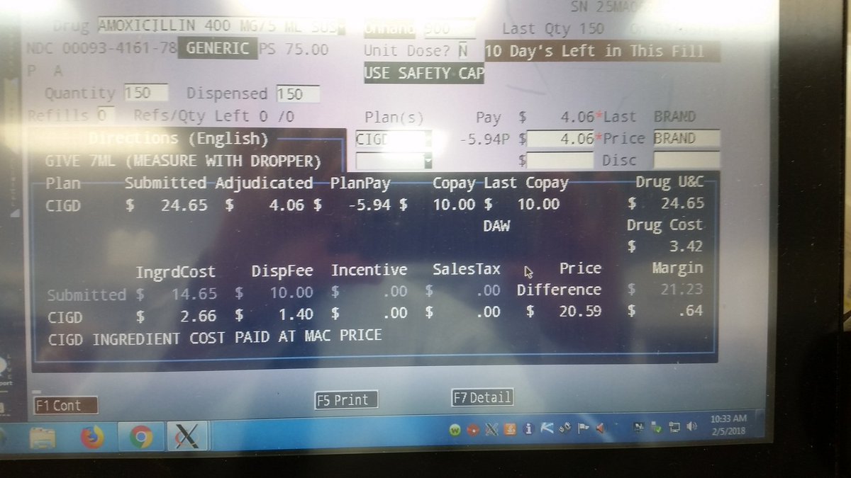 andrewptpleaz's tweet photo. @TruthRX @basilleaf512 @hogsslaughtered @ExposingPBMs @Cigna @PhilMurphyNJ @realDonaldTrump Cigna and the #pbmmafia at it again. NOT ONLY after verifying cross sensitivities of allergies, weight dose verification, and counseling we lose out again to #pbm #screenshotloss #suck https://t.co/XkzPFSbwKA