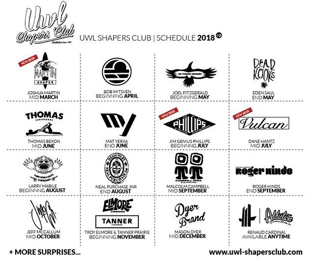 uwlsurfboards's tweet photo. Aloha.... this is the pre-version of the UWL SHAPERS CLUB 2018 SCHEDULE #happy #uwlshapersclub #madeinfrance #shapeshapeshape #happy #readyfor2018 #uwl #uwlsurfboards #guestshaper https://t.co/OQzvwW8Q9J