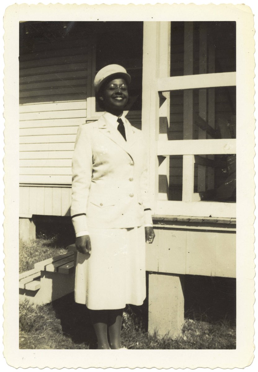 UNCG_WVHP's tweet image. Best. Smile. Ever. Unknown WWII African-American Army nurse at Fort Bragg, NC, 1943. From the Sammie Rice Papers: libcdm1.uncg.edu/cdm/singleitem…  #MilitaryMonday #WVHP #UNCG