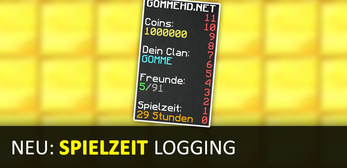 GommeHDnet's tweet photo. UPDATE: Seit heute könnt ihr eure Spielzeit auf dem Server einsehen! Dieser Wert basiert auf Messungen seit dem Release vom CoinSystem (12.11.2016) und umfasst nur die reine SPIELzeit. ⏰
Für ClanWars bedeutet dies, dass man MOMENTAN eine Mindestspielzeit von 4 Stunden benötigt. https://t.co/A41BOpkE8o