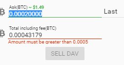 yansanaani's tweet photo. @Jere2012 @davor_support @DavorCoin *must be greater than 0.0005 BTC worth for sell order.  That's why. https://t.co/EU2kOo4BzX