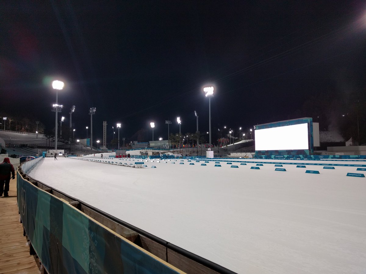 First night training at #pyeongchang2018. Crisp and hard packed conditions. Trails in great shape! <a href="/USBiathlon/">US Biathlon</a> <a href="/TeamUSA/">Team USA</a>