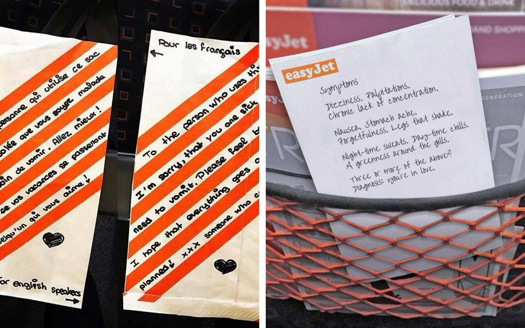 TravelLeisure's tweet photo. This airline is giving free tickets to passengers who write love poems on air sick bags https://t.co/yybS0O1vzs https://t.co/qDwlpMzibr