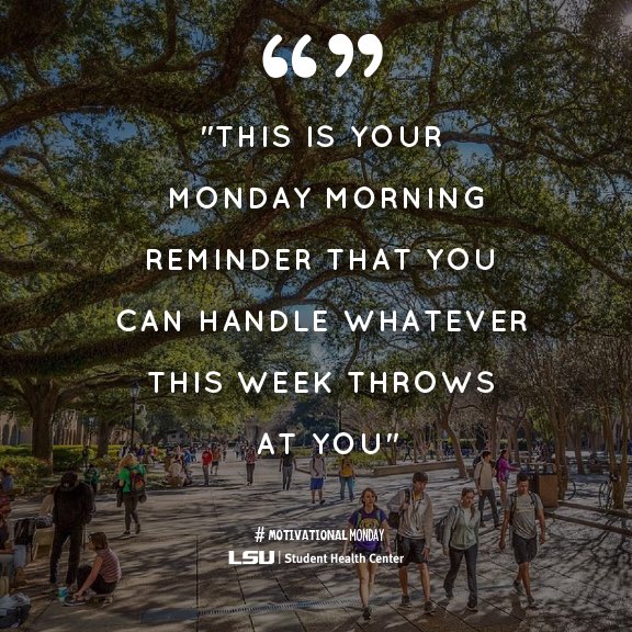 Happy Monday #Tigers, you got this 😎 #motivationalmonday