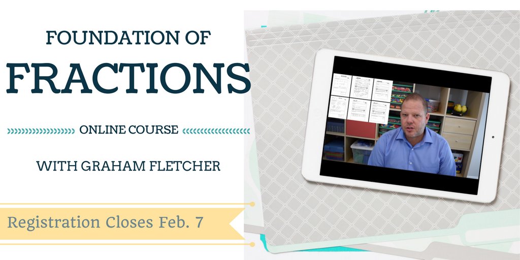 gfletchy's tweet image. Come learn with me for 6 weeks on how to build a foundation of fractions for 3rd-6th grade.  Registration ends in 2 days! #elemmathchat buildmathminds.com/foundation-of-…