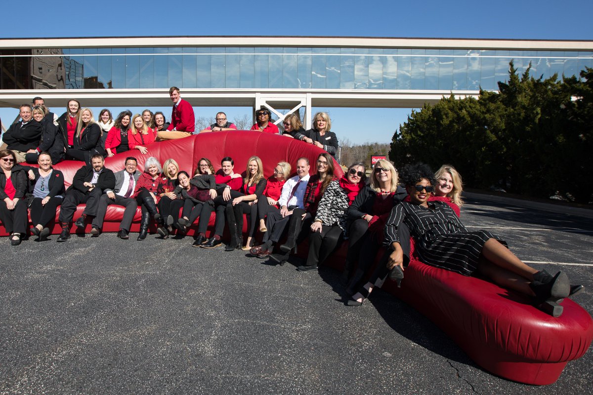 FurniturelandS's tweet photo. So. Much. Red!! Thank you to everyone who came out & supported the @triadheart efforts to educate everyone about the importance of heart health on National Wear Red Day #triadgored https://t.co/EUV1leo2ds