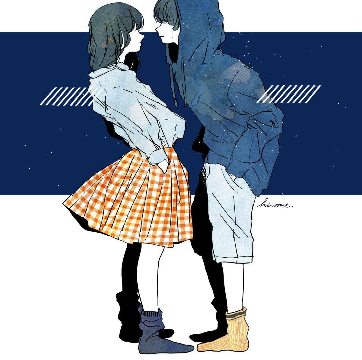 Anime Aesthetic Couple Wallpaper.